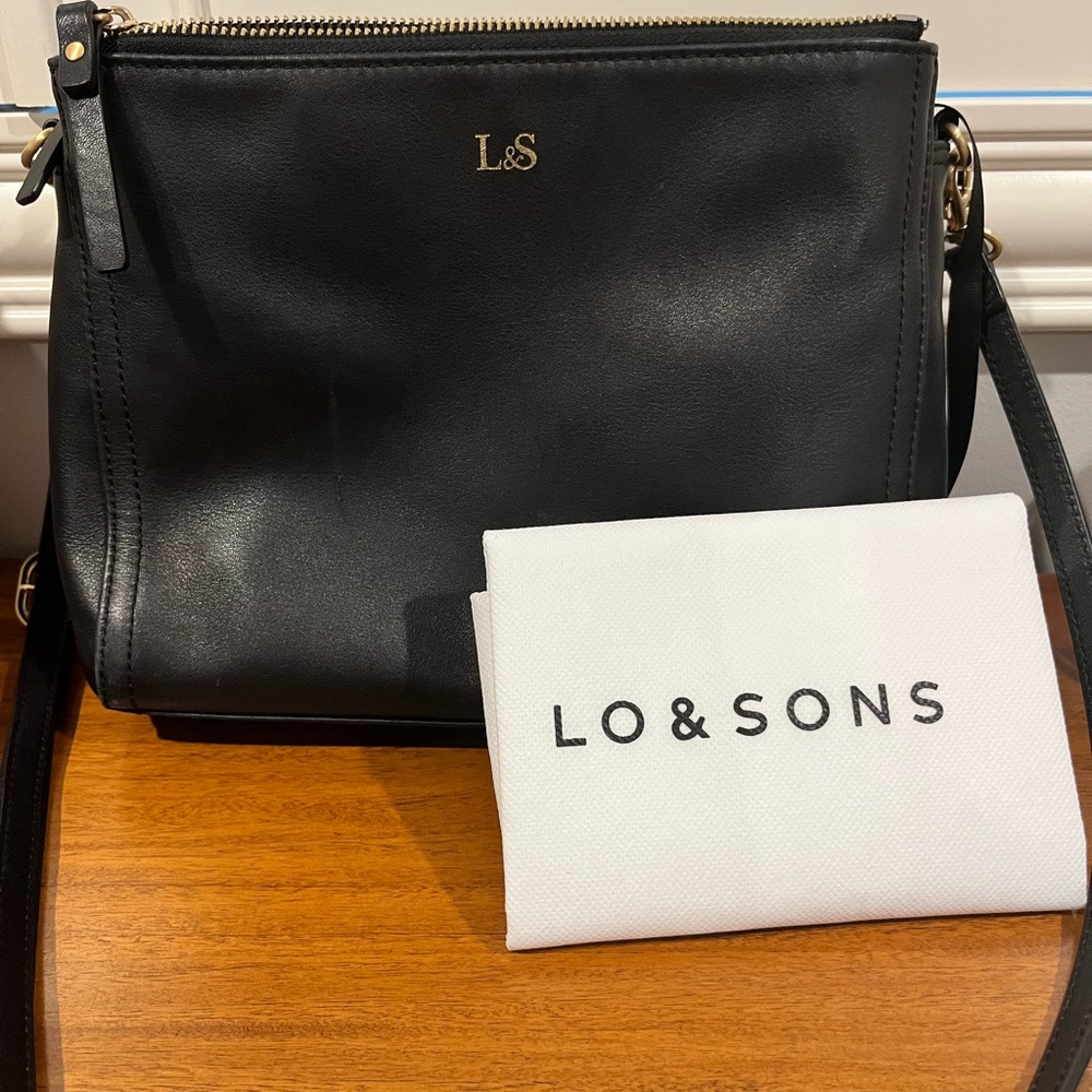 Lo & Sons The Pearl, black Napa leather crossbody bag